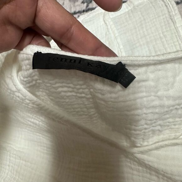 Jenni Kayne Cypress Caftan White Gauze Dress - Picture 6 of 6